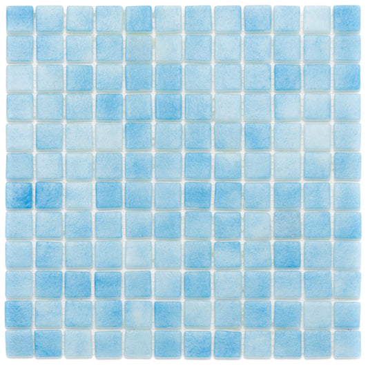 Sky Blue Recycled Glass Mosaic 25x25mm