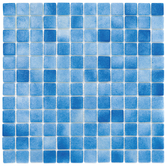 Light Blue Recycled Glass Mosaic 25x25mm