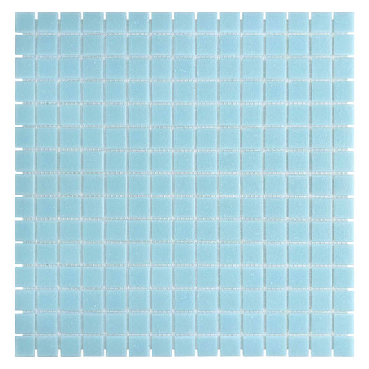 Light Blue Melted Glass Mosaic 20x20mm