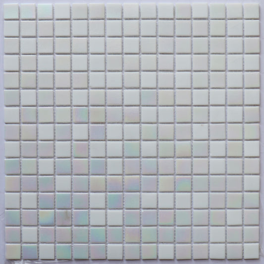 White Colorful Melted Glass Mosaic 20x20mm