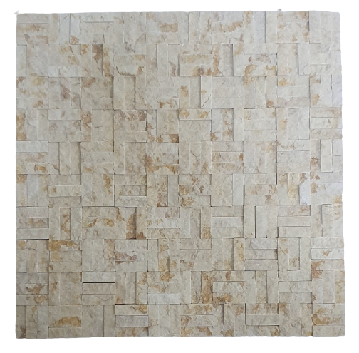 Sunny Beige Split Mosaic 30x10 mm