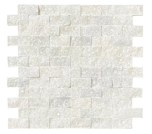 Crystal White Split 25x50 Mosaic