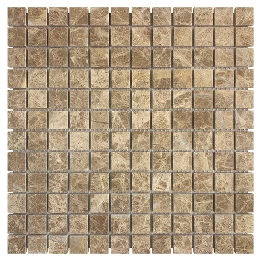 Light Emperador Marble Mosaic 23x23mm