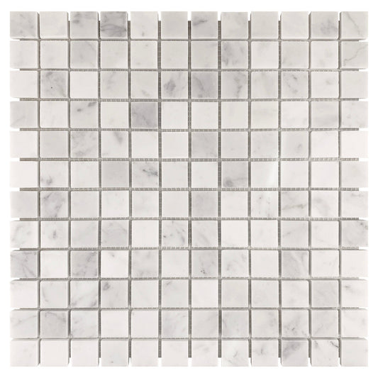 Carrara White Marble 23x23mm Mosaic