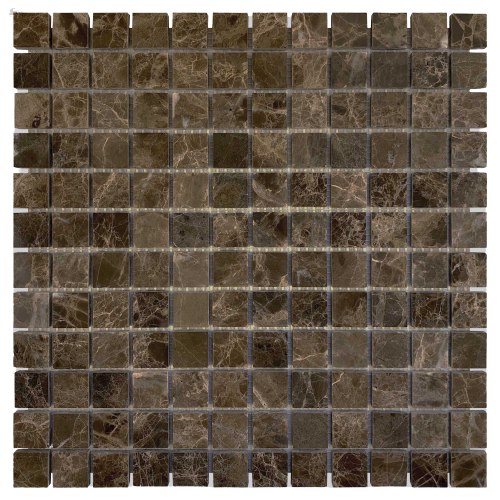 Dark Emperador Marble Mosaic 23x23mm