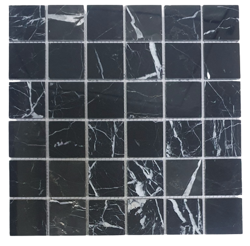 Black Marquina Marble Mosaic  48x48 mm