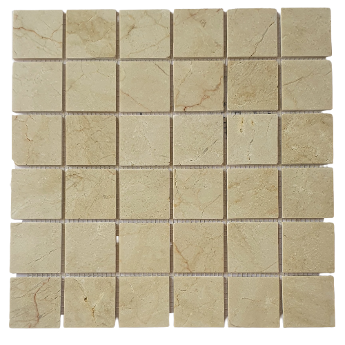 Crema Marfil Marble Mosaic 48x48 mm