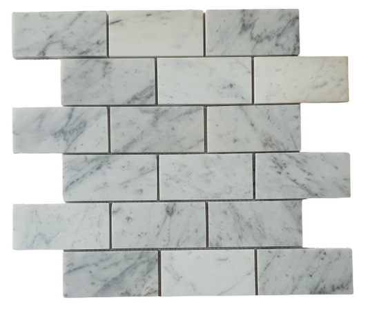 Carrara White Subway Marble Mosaic 48x98 mm